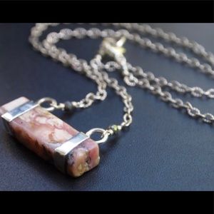 💋SOLD💋Sterling Silver Rhodochrosite Necklace